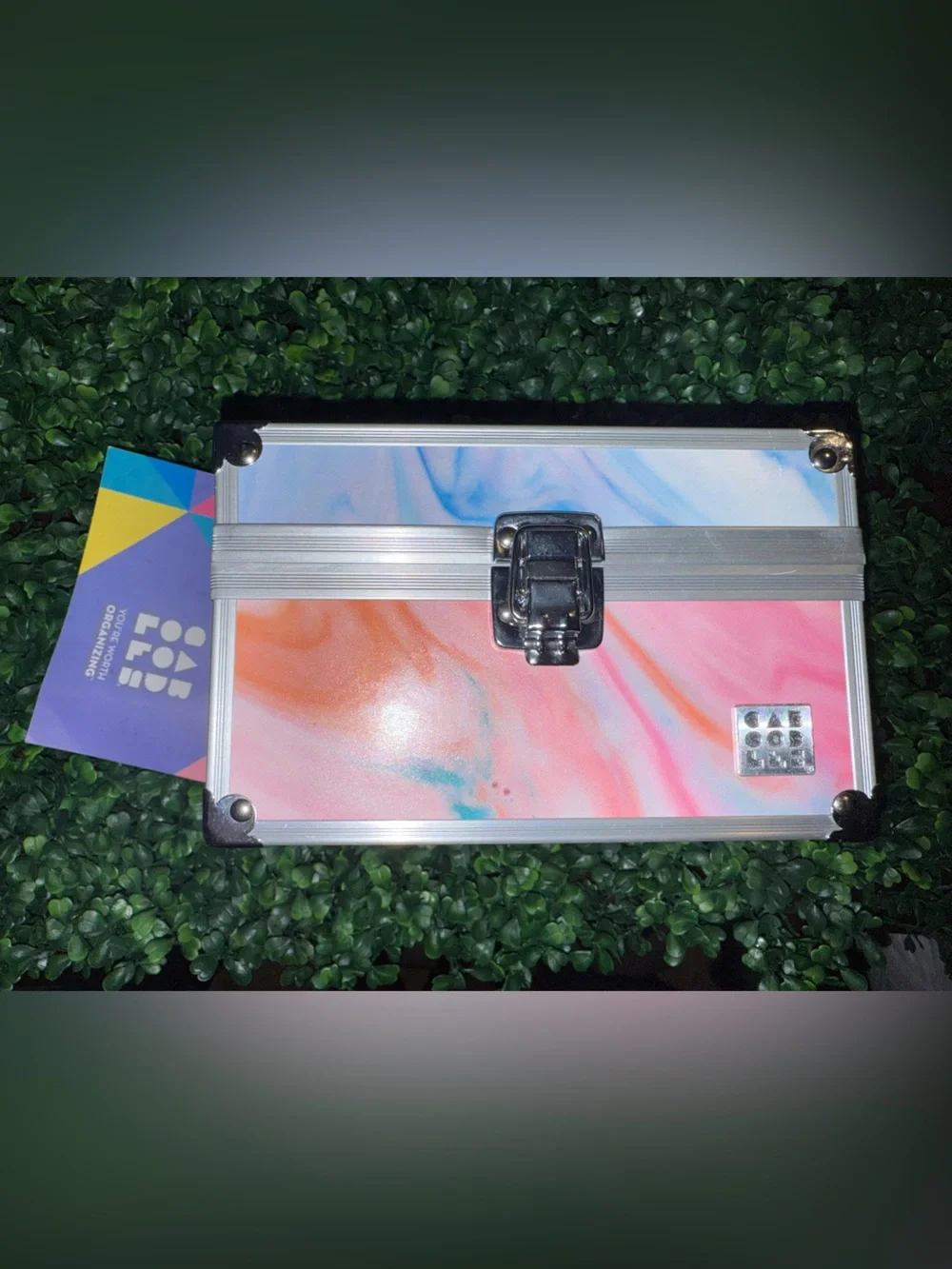 Caboodles Pink Marble Cosmetic Case